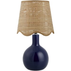 Balbao Dark Blue Ceramic Table Lamp by Livabliss