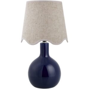 Balbao Dark Blue Ceramic Table Lamp by Livabliss
