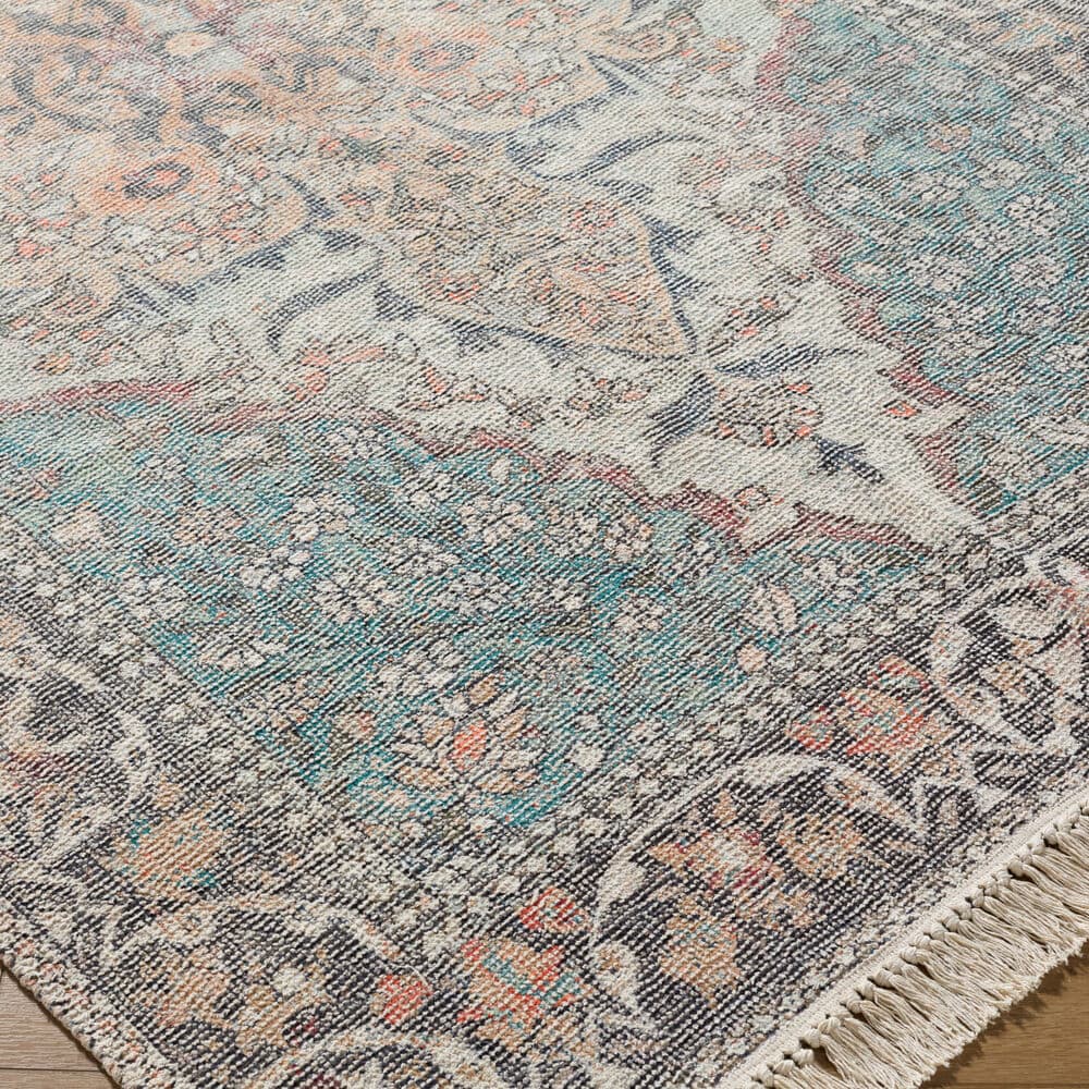 Belfast Teal Handmade Rug by Livabliss - Image 2