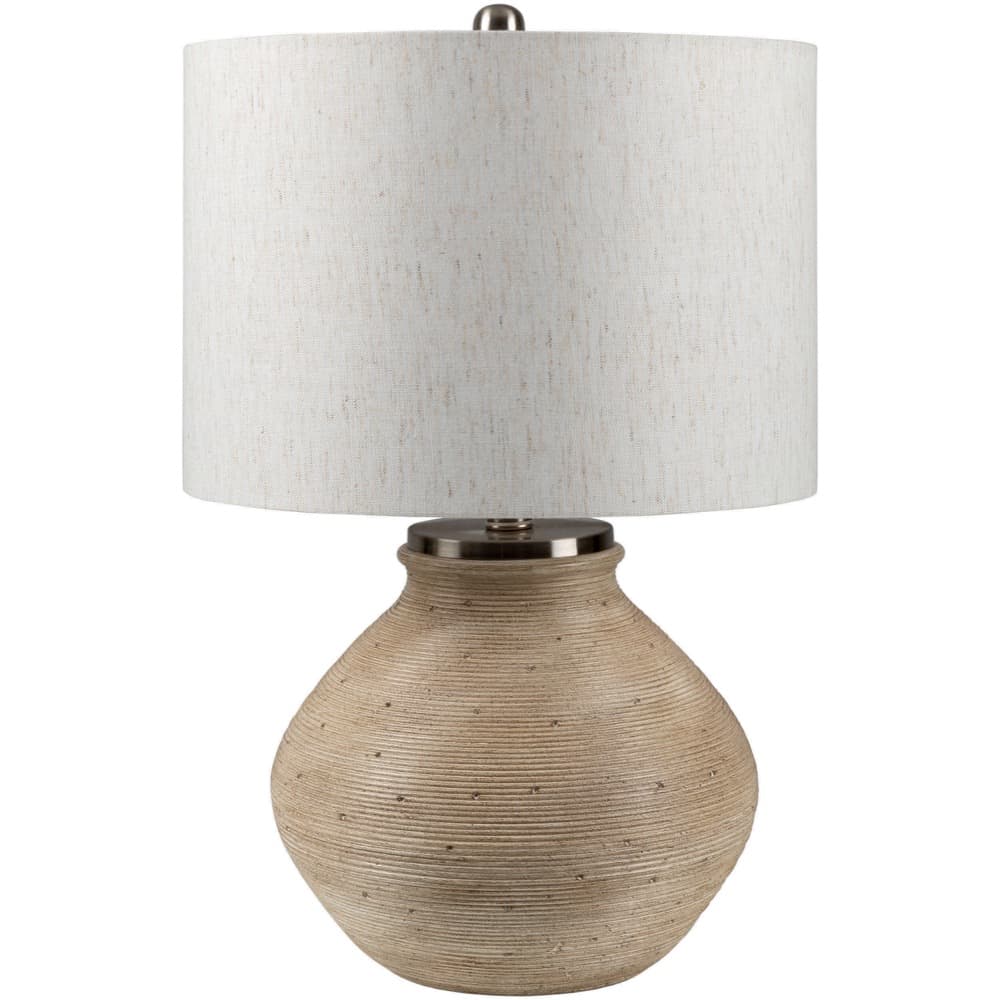 Brillo Beige Cement Table Lamp by Livabliss