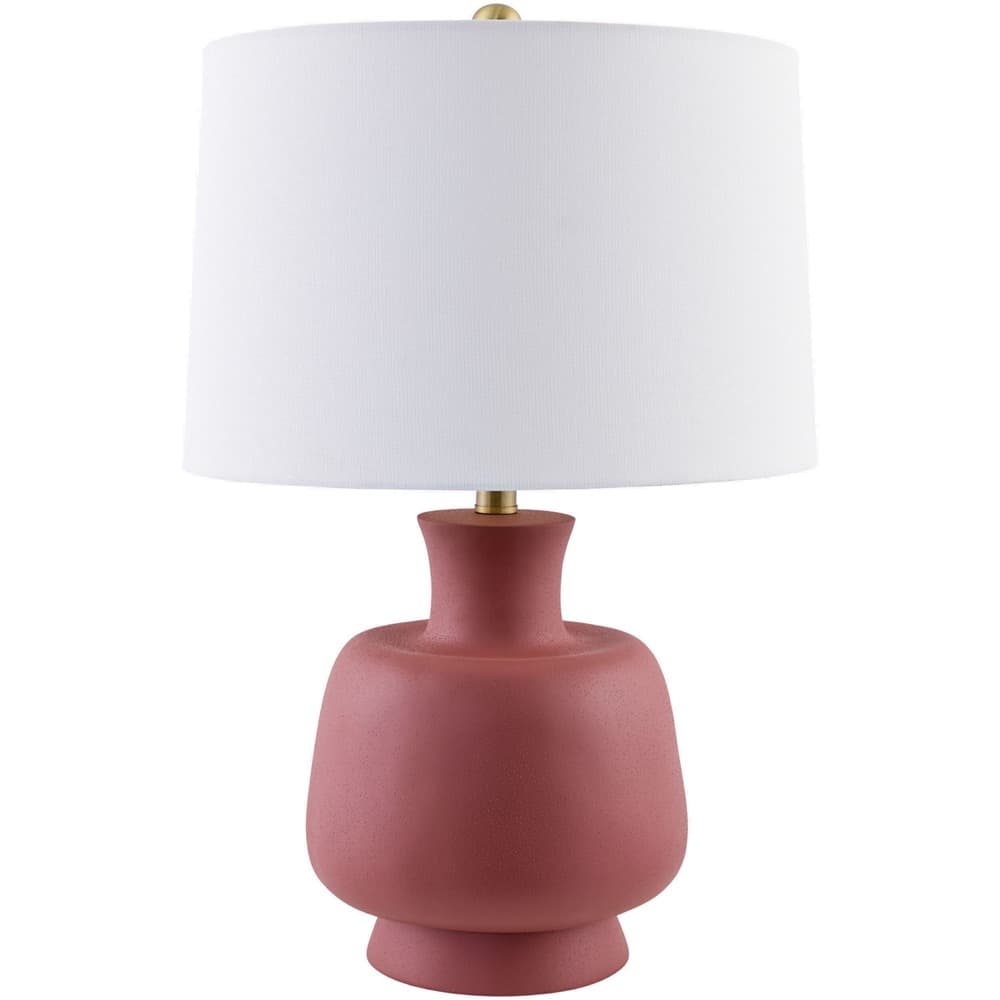 Belton Brick Red Resin Table Lamp by Livabliss
