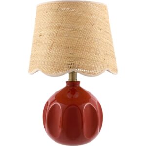 Bellune Brick Red Ceramic Table Lamp by Livabliss