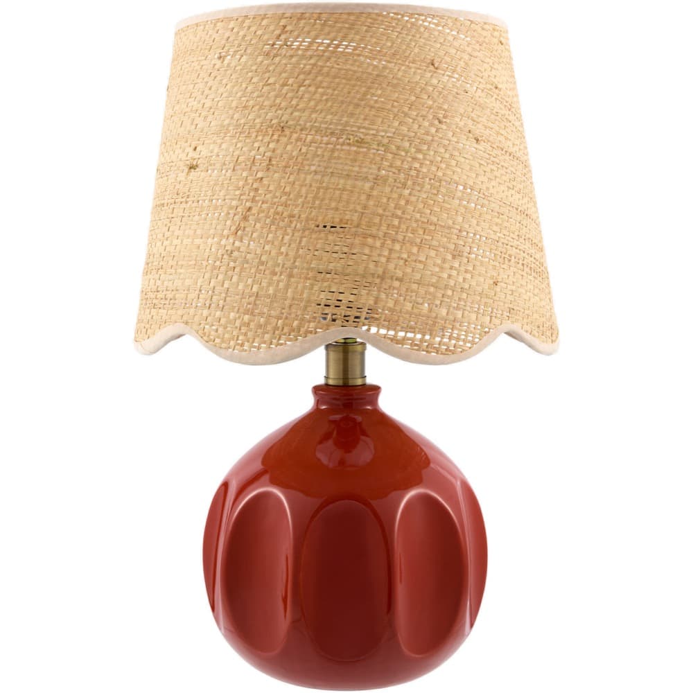 Bellune Brick Red Ceramic Table Lamp by Livabliss