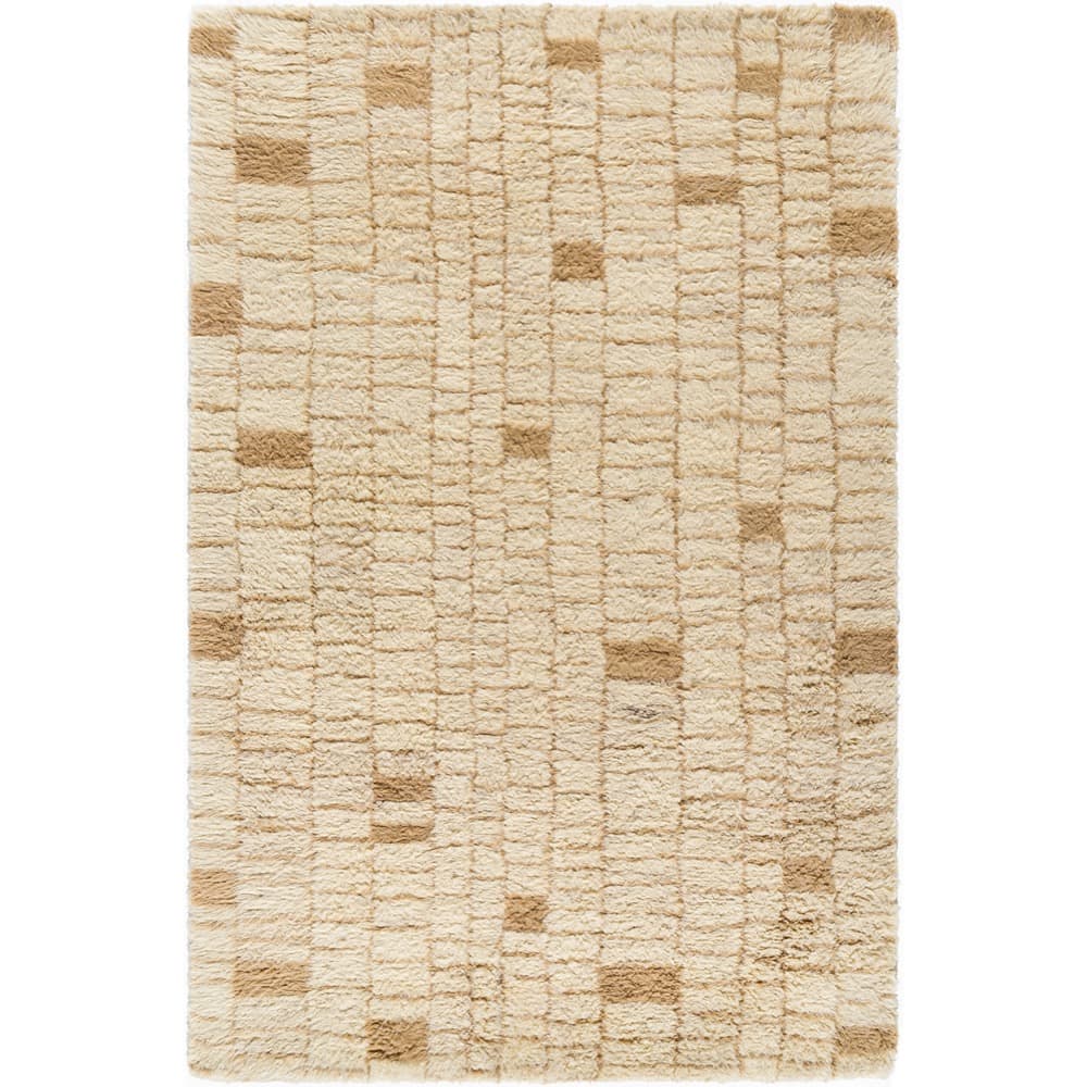 Beni Moroccan Beige Handmade Rug by Livabliss