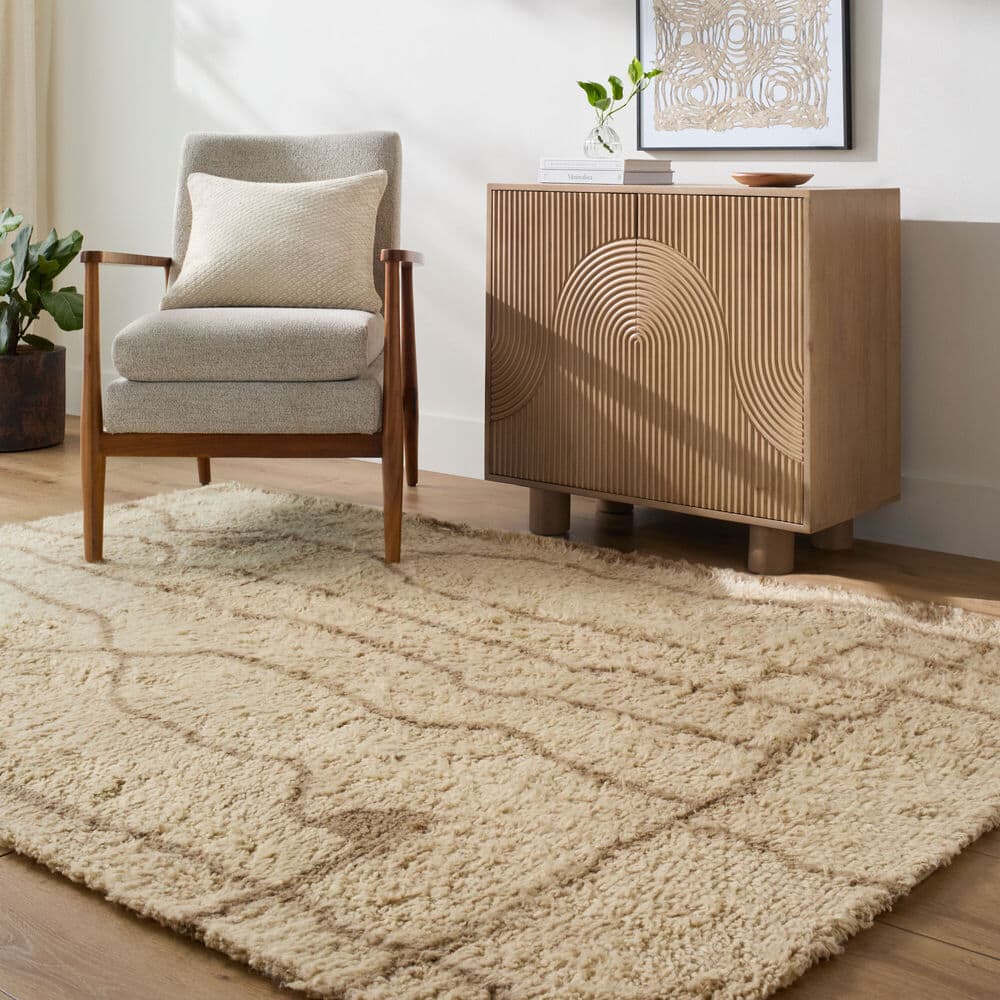 Beni Moroccan Beige Handmade Rug by Livabliss - Image 2