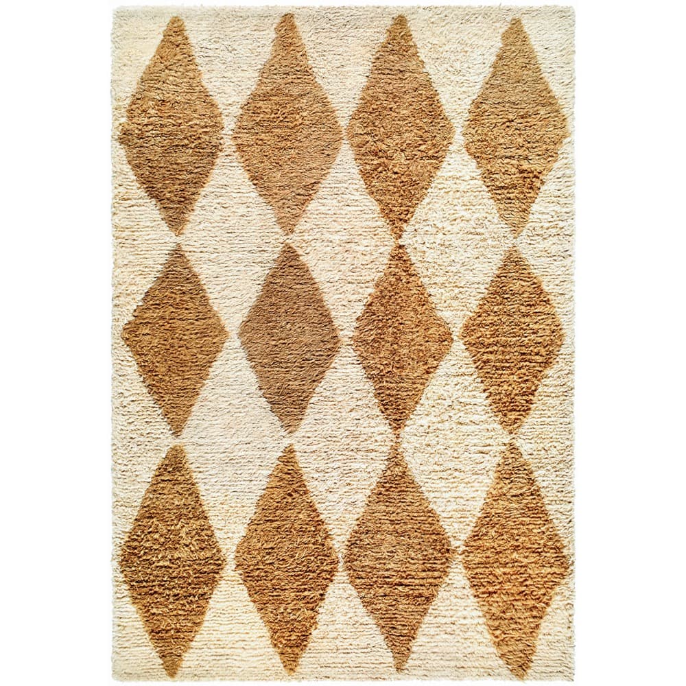 Beni Moroccan Beige Handmade Rug by Livabliss