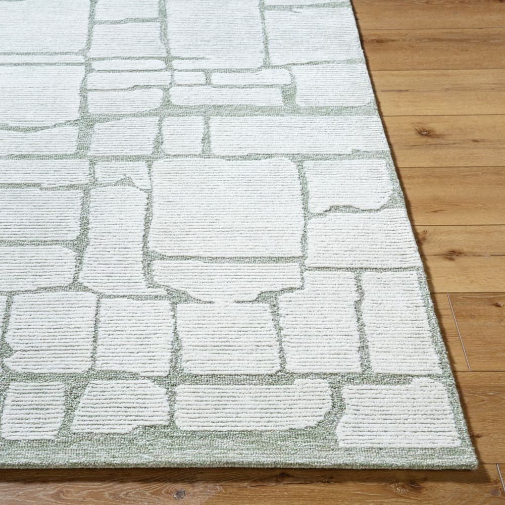 Bianca Sage Handmade Rug by Livabliss - Image 2