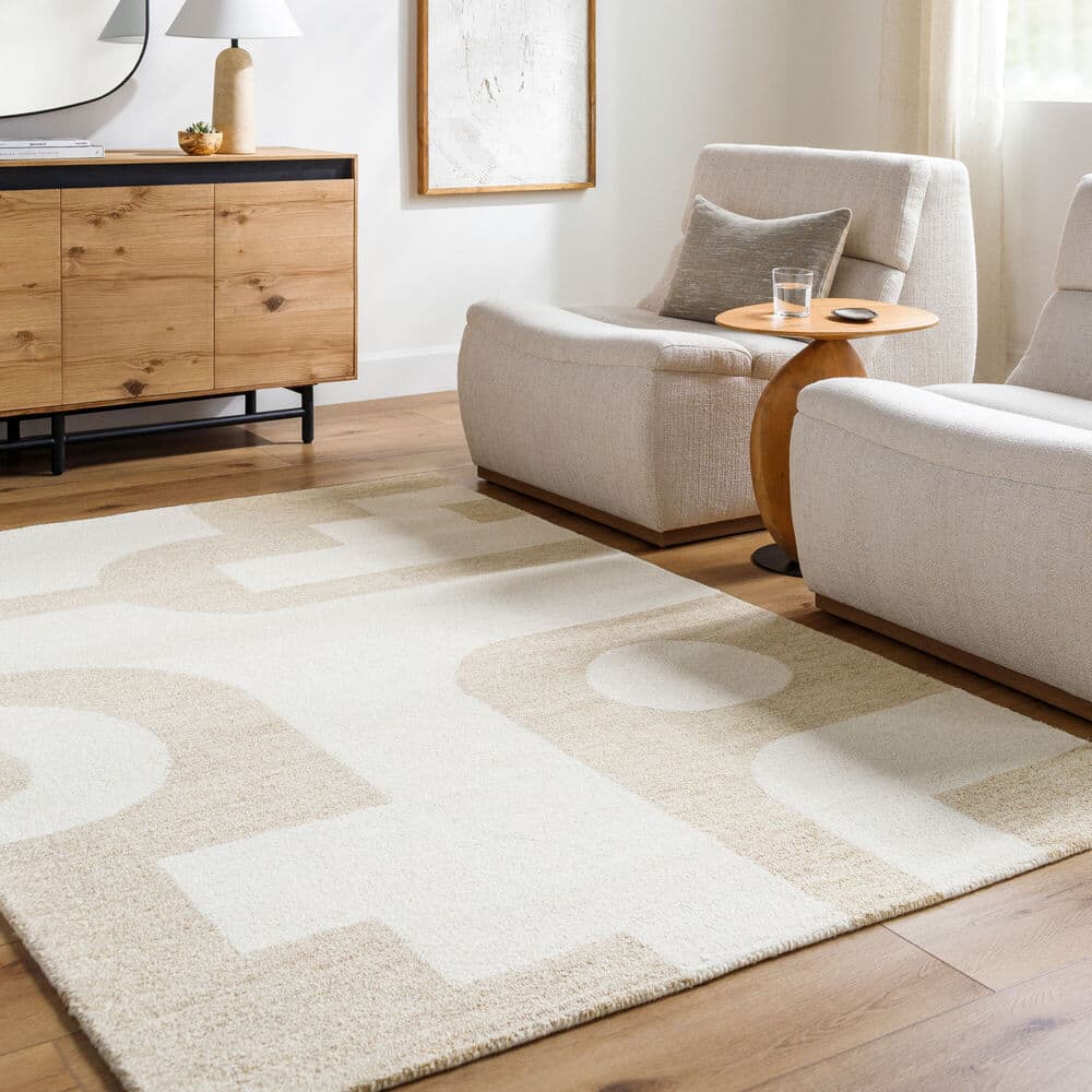 Bournemouth Beige Handmade Rug by Livabliss - Image 2