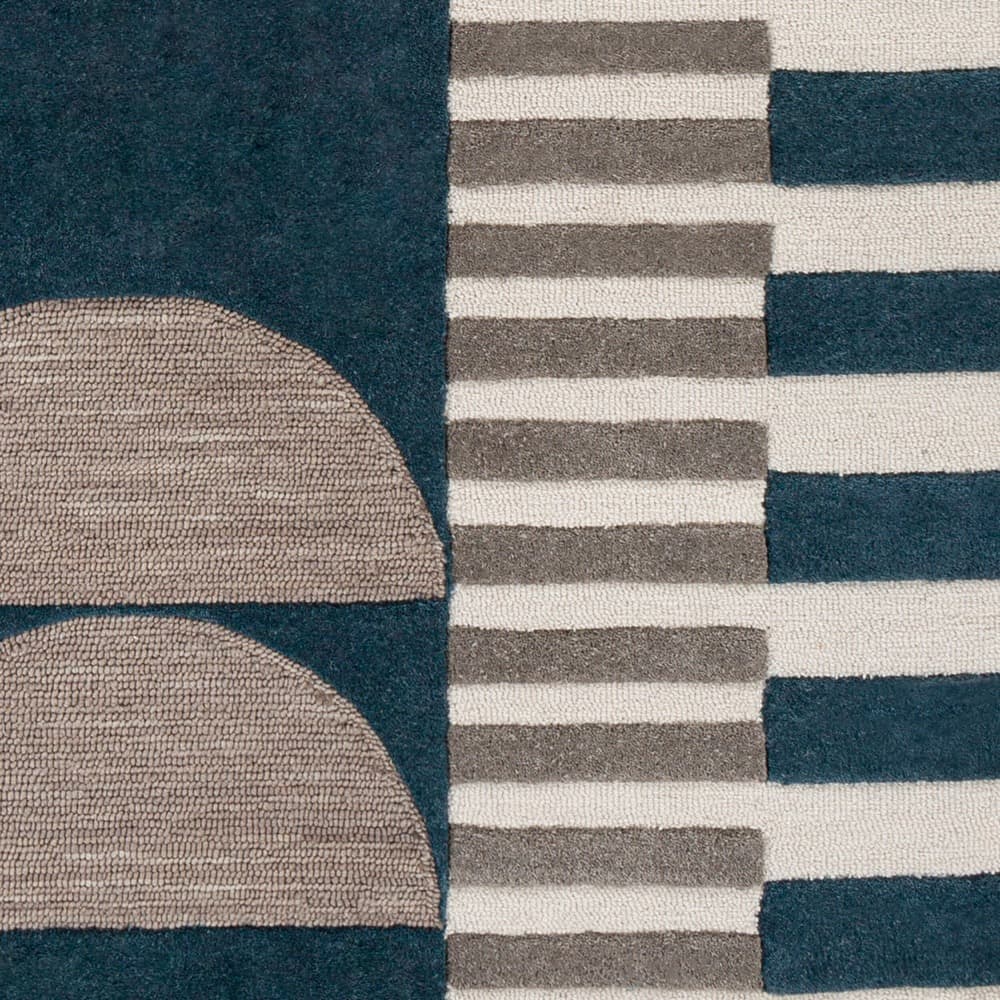 Brooklyn Teal Handmade Rug by Livabliss - Image 4