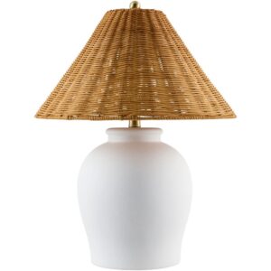 Besson White Ceramic Table Lamp by Livabliss