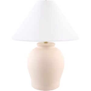 Besson Beige Ceramic Table Lamp by Livabliss