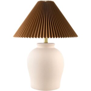 Besson Beige Ceramic Table Lamp by Livabliss
