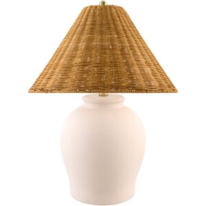 Besson Beige Ceramic Table Lamp by Livabliss