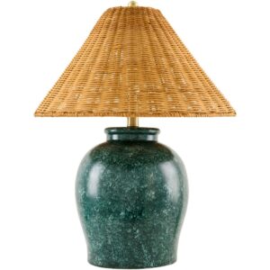 Besson Emerald Ceramic Table Lamp by Livabliss