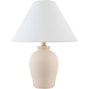 Besson Beige Ceramic Table Lamp by Livabliss