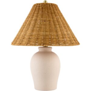 Besson Beige Ceramic Table Lamp by Livabliss