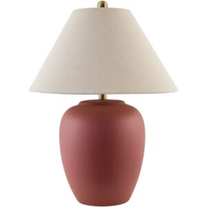 Bastille Brick Red Ceramic Table Lamp by Livabliss