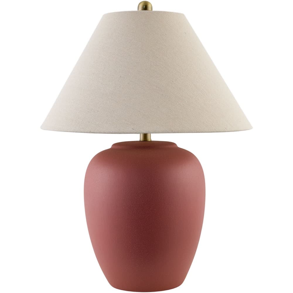 Bastille Brick Red Ceramic Table Lamp by Livabliss