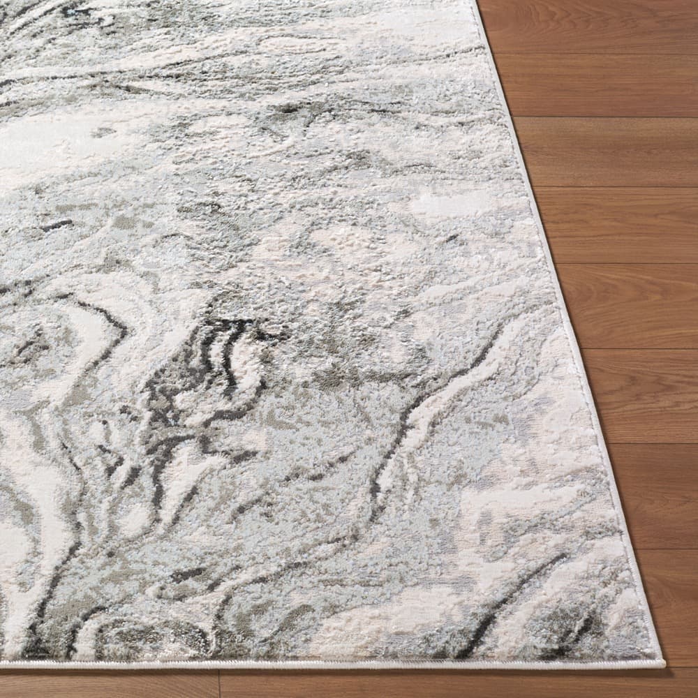 Amman Light Slate Machine Woven Rug by Livabliss - Image 3