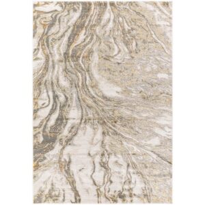 Amman Light Slate Machine Woven Rug by Livabliss