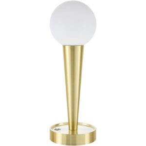 Bruna Metallic Gold Iron Table Lamp by Livabliss