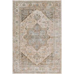Brunswick Light Beige Machine Woven Rug by Livabliss