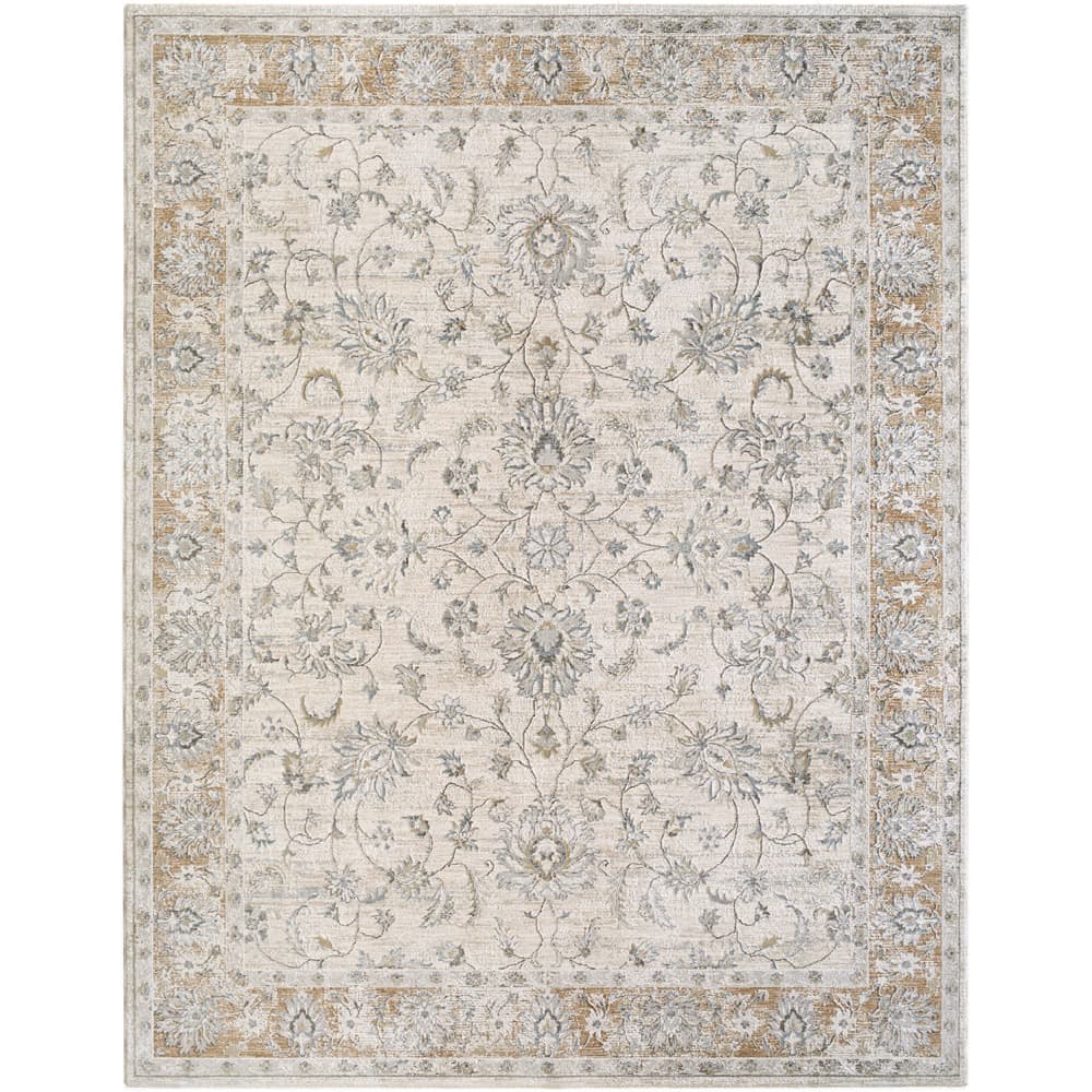 Brunswick Light Gray Machine Woven Rug by Livabliss