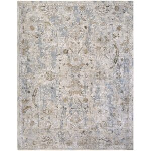 Brunswick Light Gray Machine Woven Rug by Livabliss