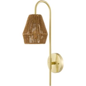 Bezas Metallic Gold Iron Wall Sconce by Livabliss