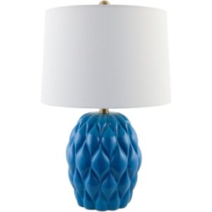 Cagli Dark Blue Ceramic Table Lamp by Livabliss