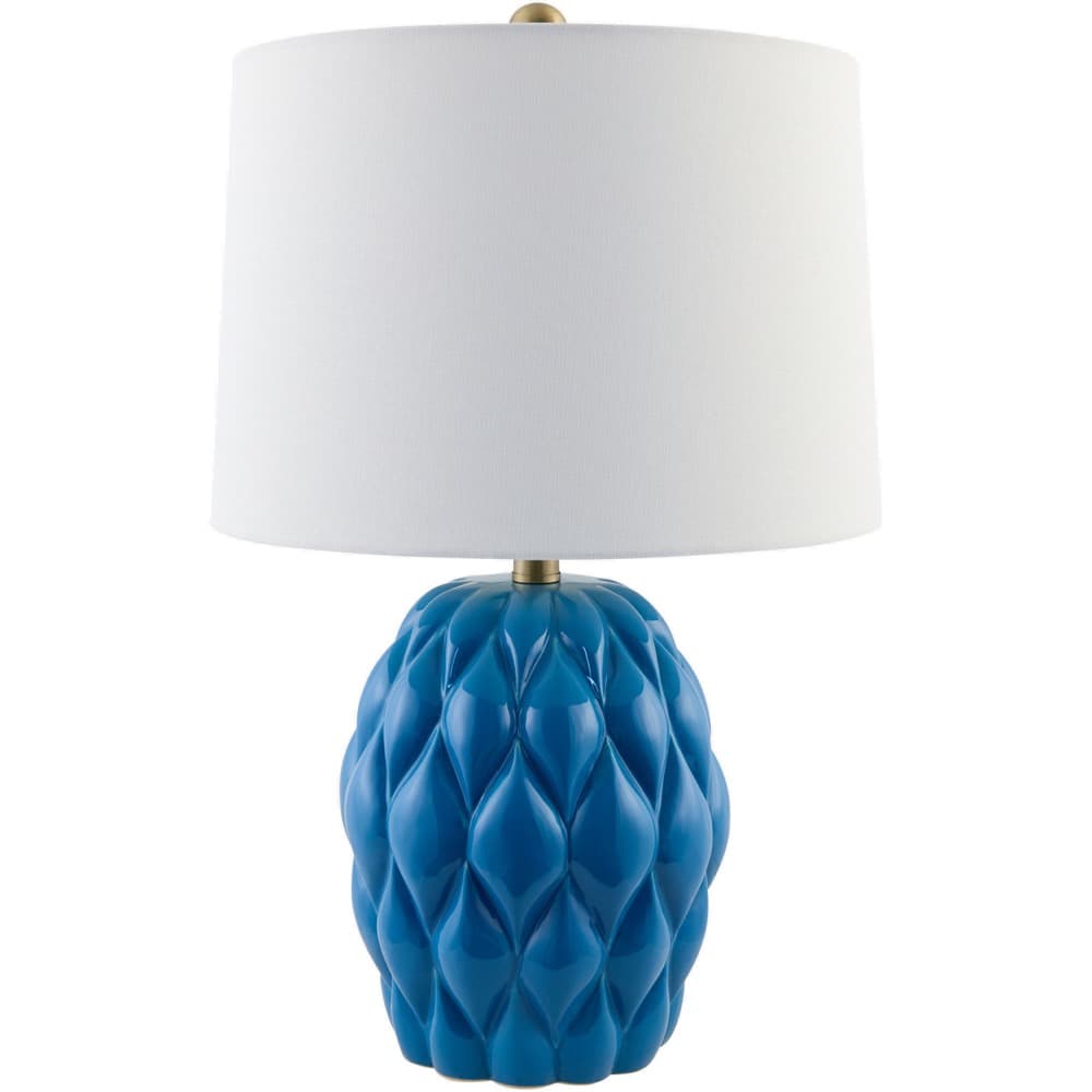 Cagli Dark Blue Ceramic Table Lamp by Livabliss