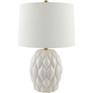 Cagli White Ceramic Table Lamp by Livabliss