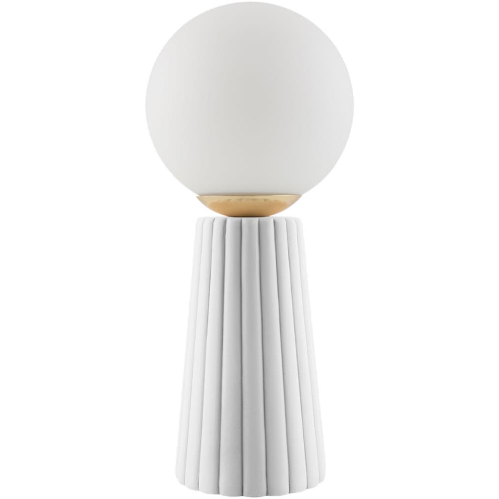 Conju White Ceramic Table Lamp by Livabliss