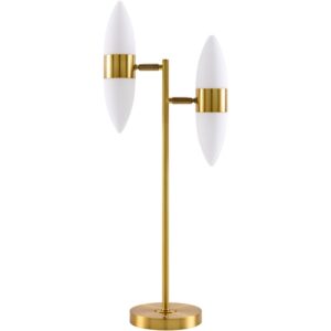 Decize Metallic Brass Iron Table Lamp by Livabliss