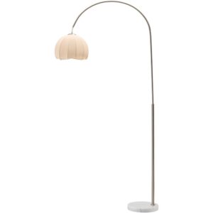 Desota Metallic Nickel Iron Task Floor Lamp by Livabliss