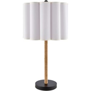 Dinnan Beige Paper Table Lamp by Livabliss