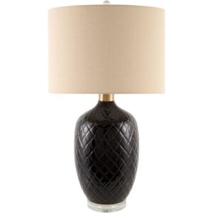 Delfora Black Ceramic Table Lamp by Livabliss