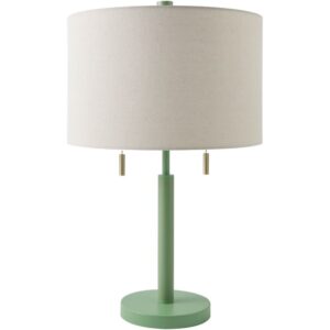 Dame Green Rubber Wood Table Lamp by Livabliss
