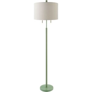 Dame Green Rubber Wood Accent Floor Lamp by Livabliss