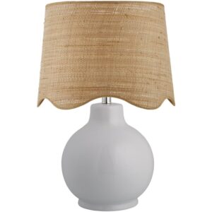 Doheny White Ceramic Table Lamp by Livabliss