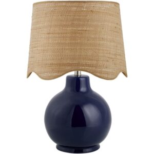 Doheny Dark Blue Ceramic Table Lamp by Livabliss