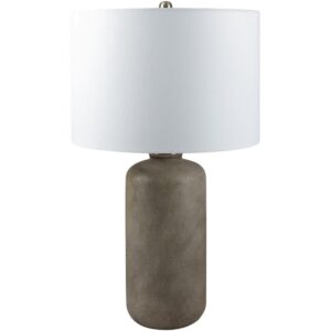 Eclat Light Gray Ceramic Table Lamp by Livabliss