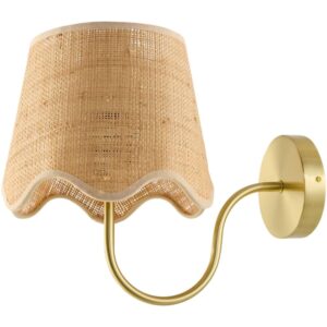 Elanora Metallic Brass Iron Wall Sconce by Livabliss