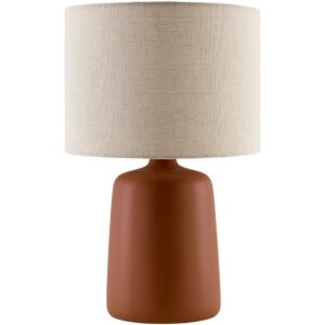 Elio Brick Red Ceramic Table Lamp by Livabliss