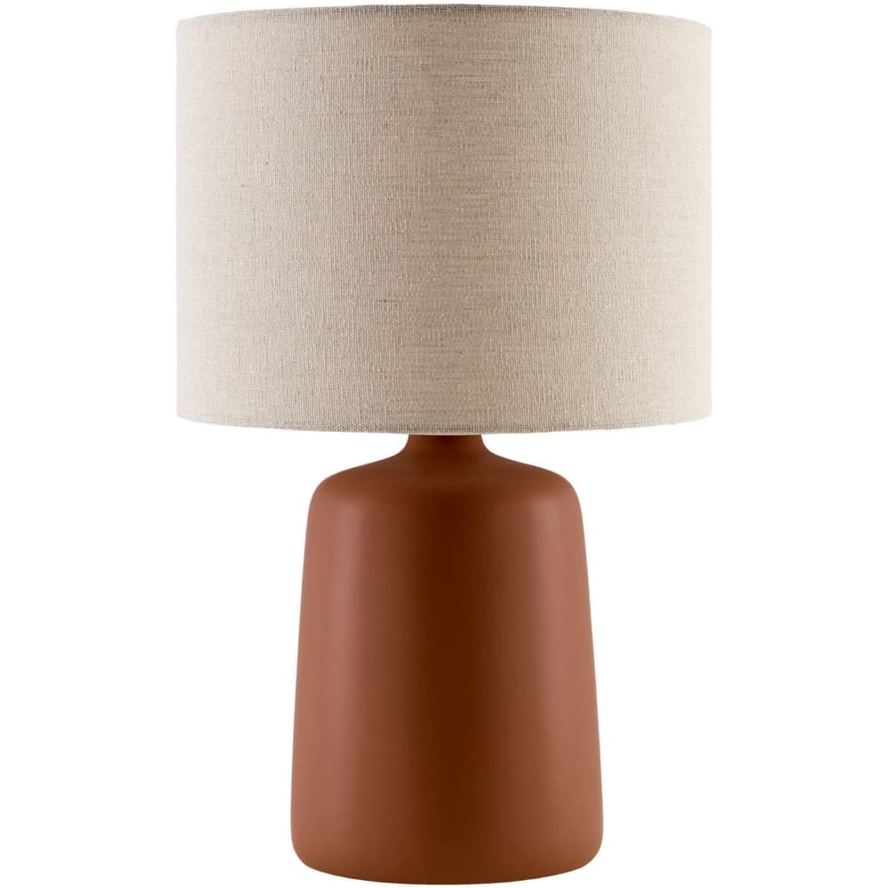 Elio Brick Red Ceramic Table Lamp by Livabliss