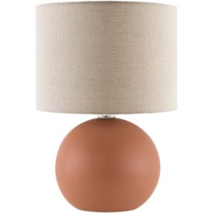Elio Brick Red Ceramic Table Lamp by Livabliss