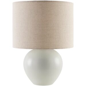 Elio White Ceramic Table Lamp by Livabliss