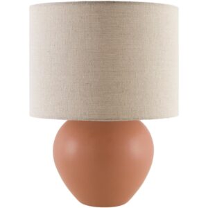 Elio Brick Red Ceramic Table Lamp by Livabliss