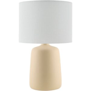 Elio Cream Ceramic Table Lamp by Livabliss