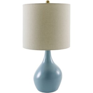 Enoki Bright Blue Ceramic Table Lamp by Livabliss